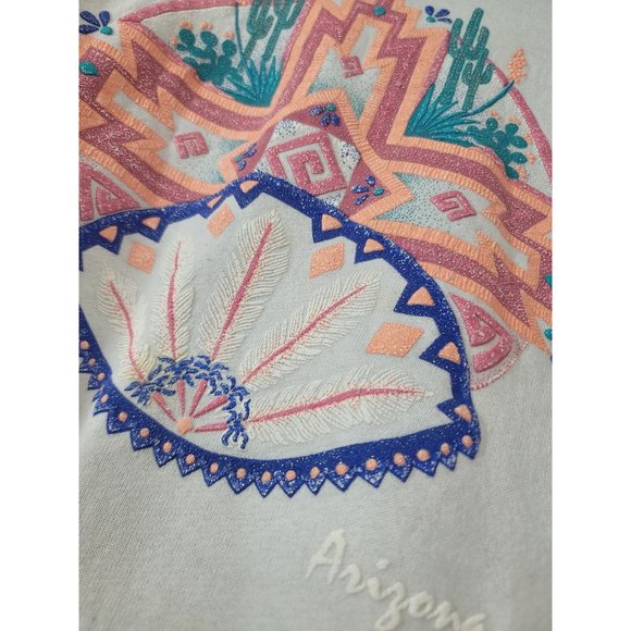 Vintage Puffy Southwestern Arizona Crew Sweatshirt S/M - Picture 4 of 5